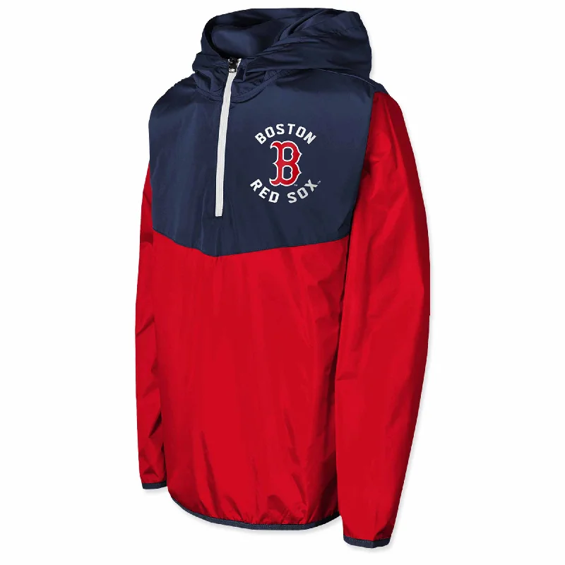 Youth Red/Navy Stadium 1/4 Zip Jacket