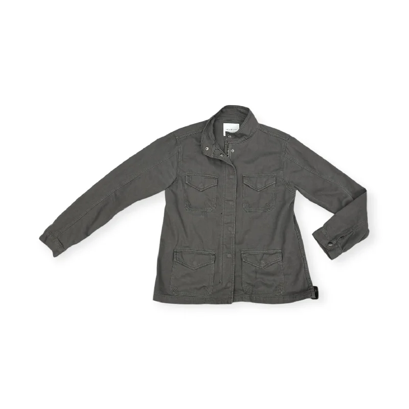 Jacket Shirt By Thread And Supply In Grey, Size: L