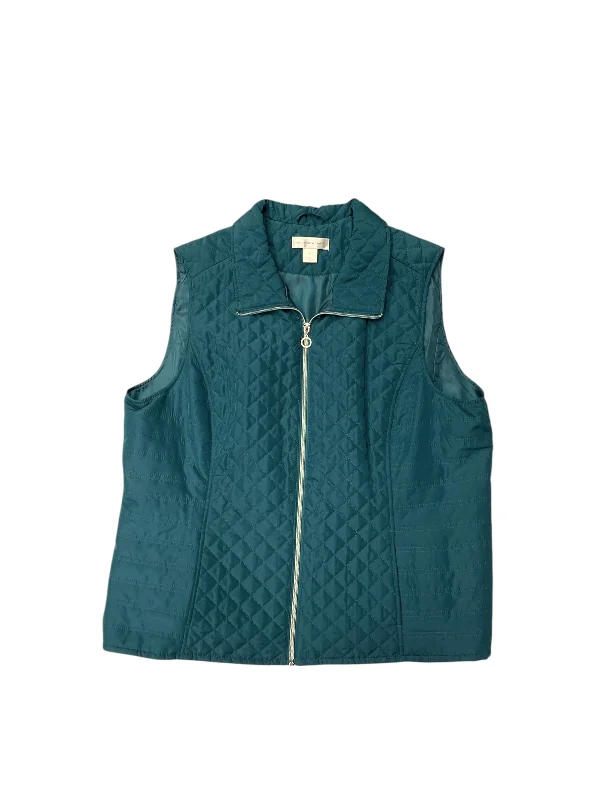 Vest Puffer & Quilted By Christopher And Banks In Teal, Size: Xl