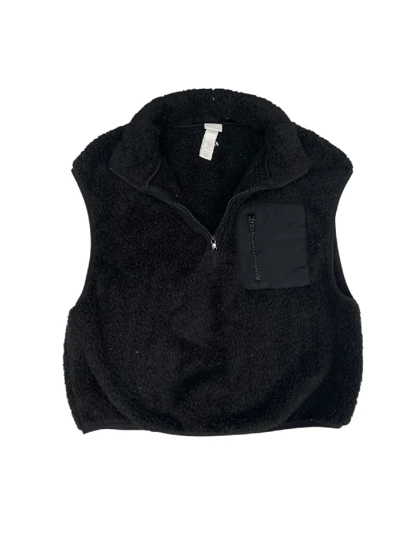 Vest Faux Fur & Sherpa By H&m In Black, Size: S