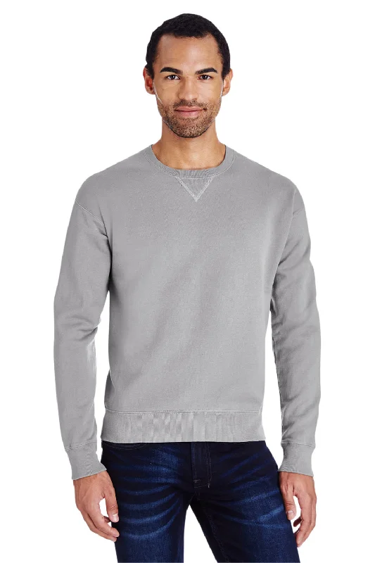 ComfortWash By Hanes Mens Crewneck Sweatshirt - Concrete Grey