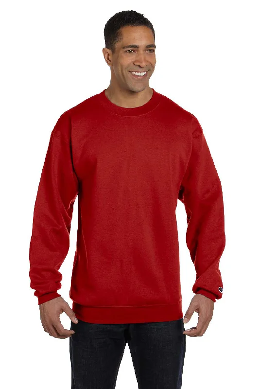 Champion Mens Double Dry Eco Moisture Wicking Fleece Crewneck Sweatshirt - Scarlet Red