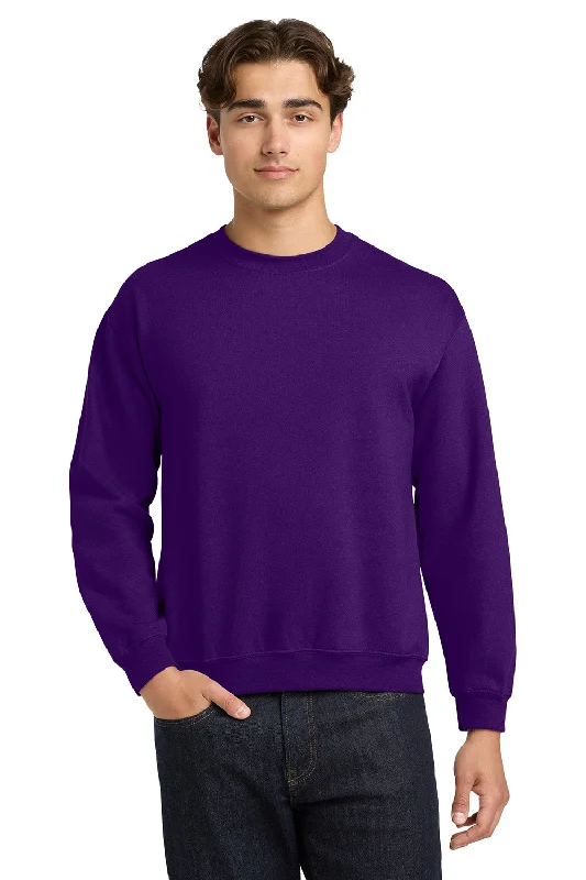 Gildan Mens Pill Resistant Fleece Crewneck Sweatshirt - Purple