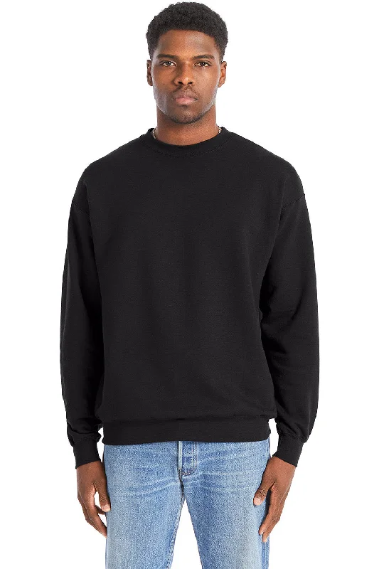 Hanes Mens Perfect Sweats Crewneck Sweatshirt - Black