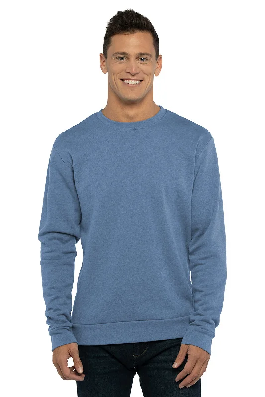 Next Level Mens PCH Crewneck Sweatshirt - Heather Bay Blue