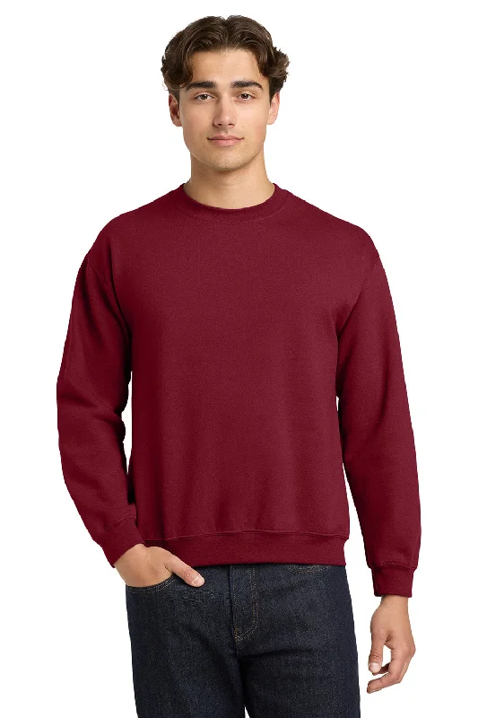 Gildan Mens Pill Resistant Fleece Crewneck Sweatshirt - Garnet Red