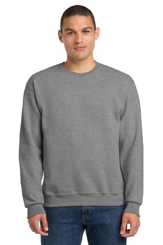 Jerzees Mens NuBlend Fleece Crewneck Sweatshirt - Oxford Grey