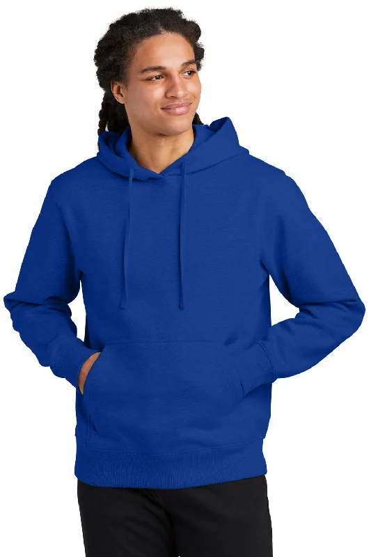 District Mens V.I.T. Heavyweight Fleece Hooded Sweatshirt Hoodie w/ Pouch Pocket - Deep Royal Blue