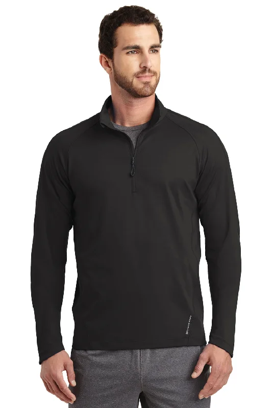 Ogio Mens Endurance Radius Moisture Wicking 1/4 Zip Sweatshirt - Blacktop