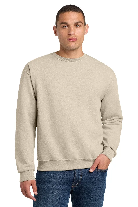 Jerzees Mens NuBlend Fleece Crewneck Sweatshirt - Heather Sweet Cream