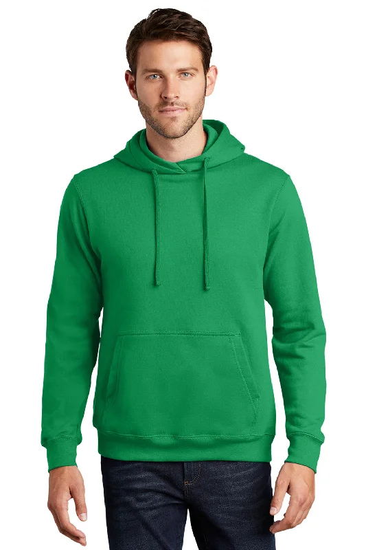 Port & Company Mens Fan Favorite Fleece Hooded Sweatshirt Hoodie w/ Pouch Pocket - Athletic Kelly Green