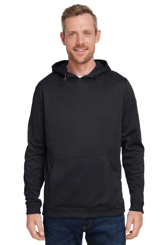 Under Armour Mens Storm Armourfleece Water Resistant Hooded Sweatshirt Hoodie w/ Pouch Pocket - Black