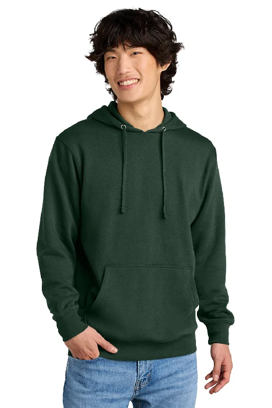 District Mens Very Important Fleece Hooded Sweatshirt Hoodie w/ Pouch Pocket - Forest Green