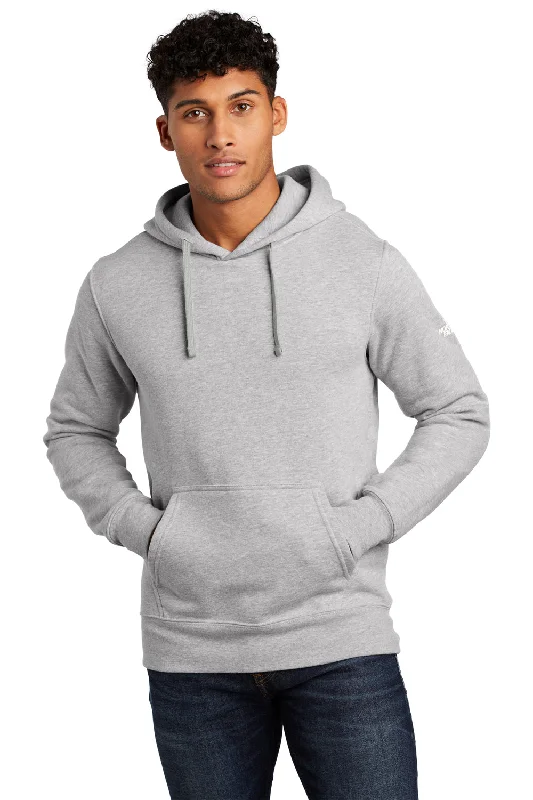 The North Face Mens Fleece Hooded Sweatshirt Hoodie w/ Pouch Pocket - Heather Light Grey - Closeout