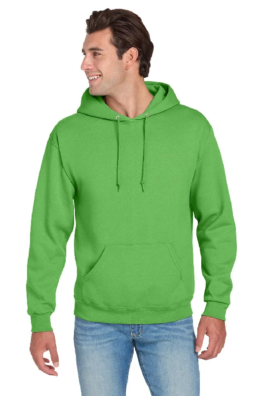 Jerzees Mens NuBlend Pill Resistant Fleece Hooded Sweatshirt Hoodie w/ Pouch Pocket - Kiwi Green