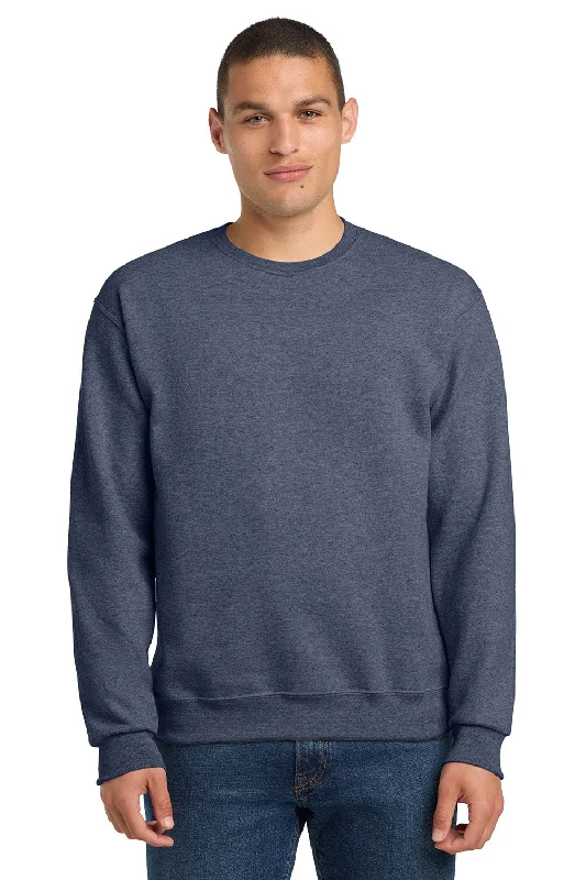 Jerzees Mens NuBlend Fleece Crewneck Sweatshirt - Vintage Heather Navy Blue