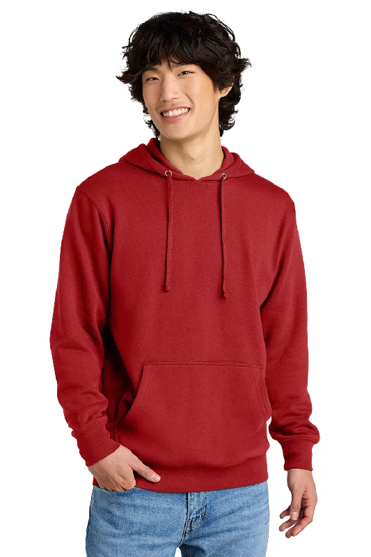 District Mens Very Important Fleece Hooded Sweatshirt Hoodie w/ Pouch Pocket - Classic Red