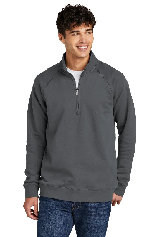 Sport-Tek Mens Drive Fleece 1/4 Zip Sweatshirt - Dark Smoke Grey