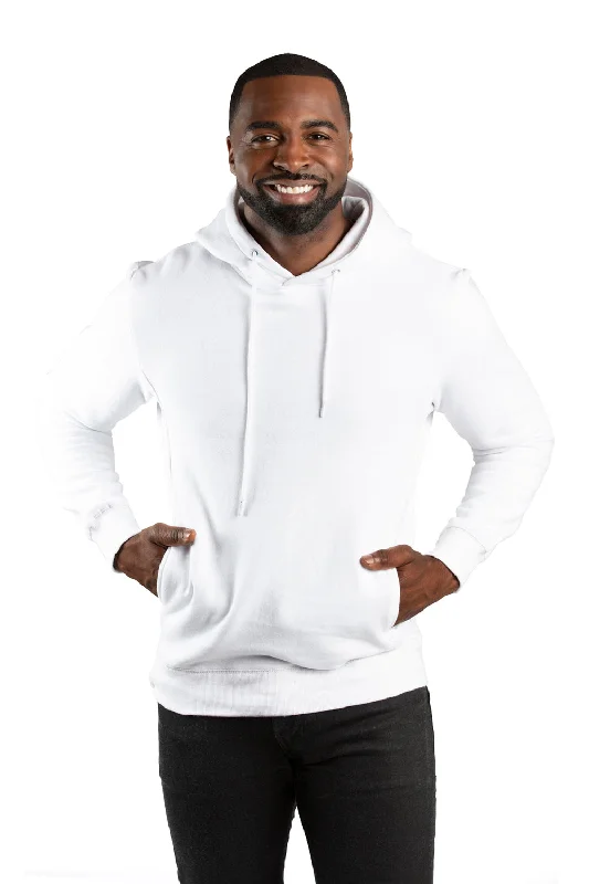 Threadfast Apparel Mens Ultimate Fleece Hooded Sweatshirt Hoodie w/ Pockets - White