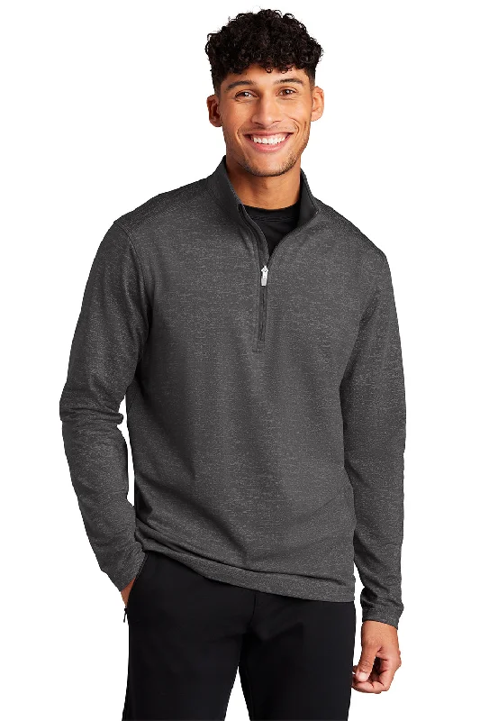 Sport-Tek Mens Sport-Wick Moisture Wicking 1/4 Zip Sweatshirt - Charcoal Grey