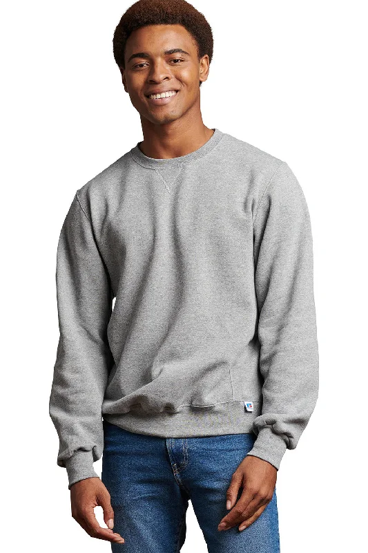 Russell Athletic Mens Dri-Power Moisture Wicking Crewneck Sweatshirt - Oxford Grey