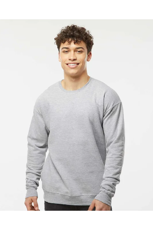 Tultex Mens Fleece Crewneck Sweatshirt - Heather Grey