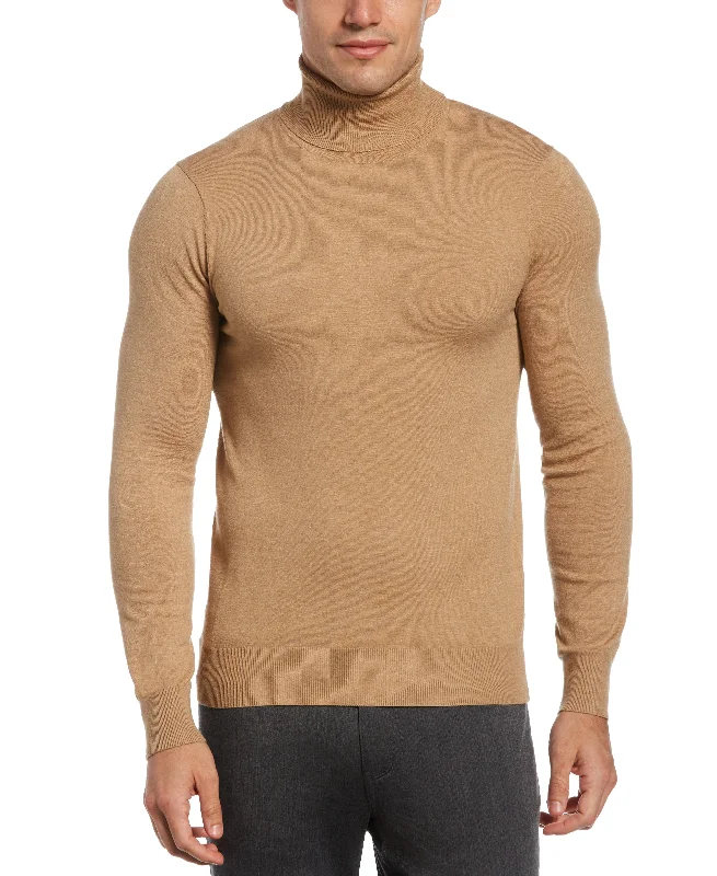 Solid Tech Knit Turtleneck Sweater