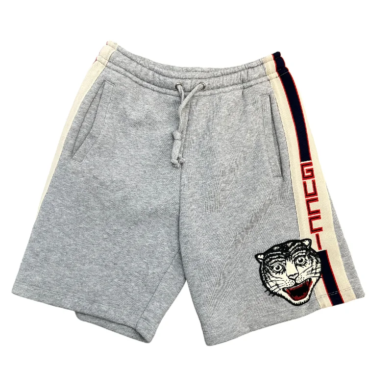 Men's Tiger Tape Logo Shorts Grey Size XS