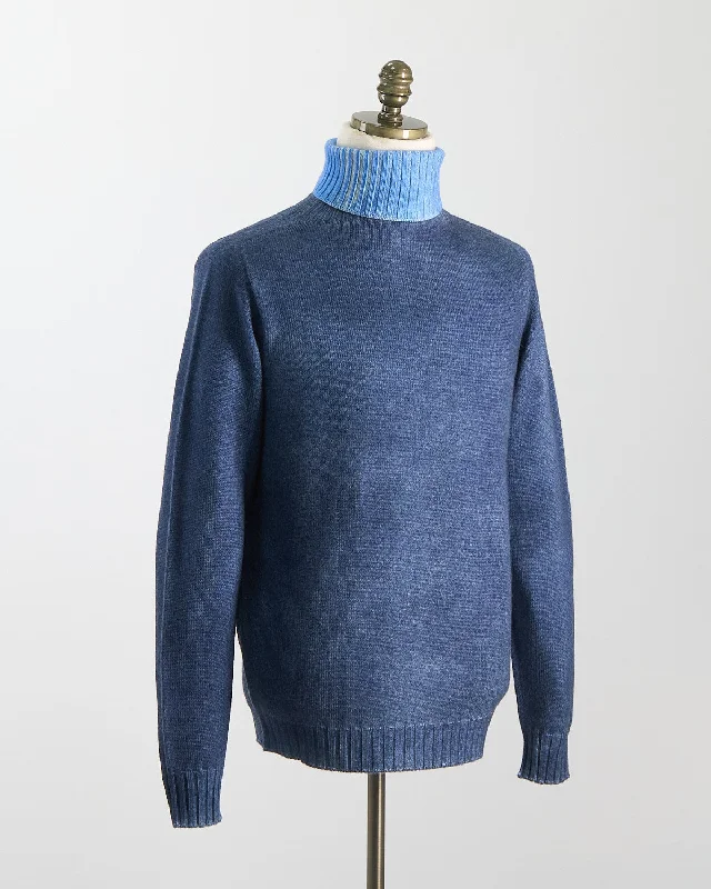 Reversable, Double Airbrush, 7 Gauge, 100% Merino, Turtleneck Sweater