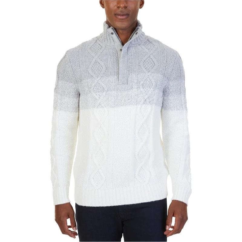 Nautica Mens Diamond Knit Pullover Sweater, White, Small