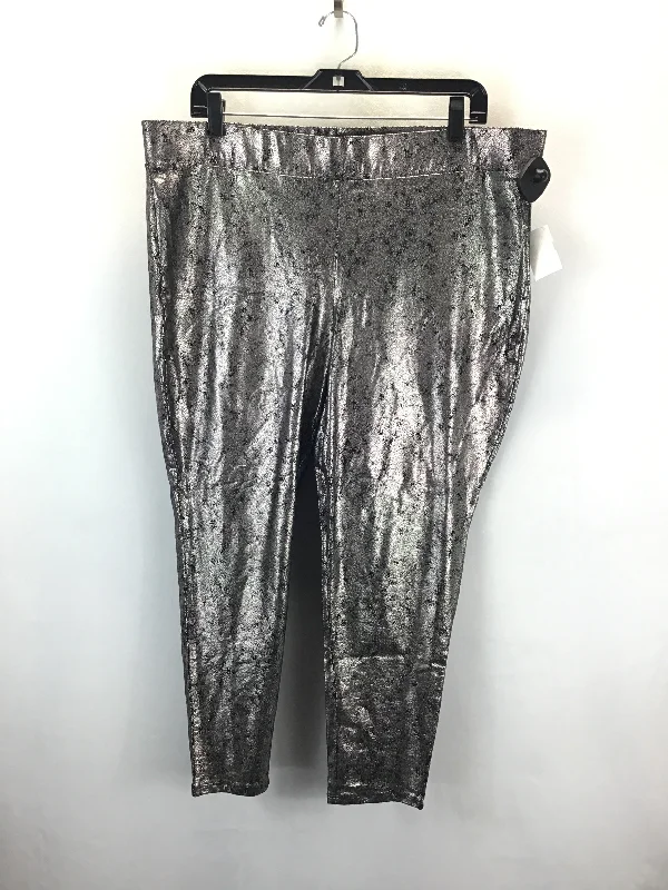 Pants Leggings By Torrid In Black & Silver, Size: 3x