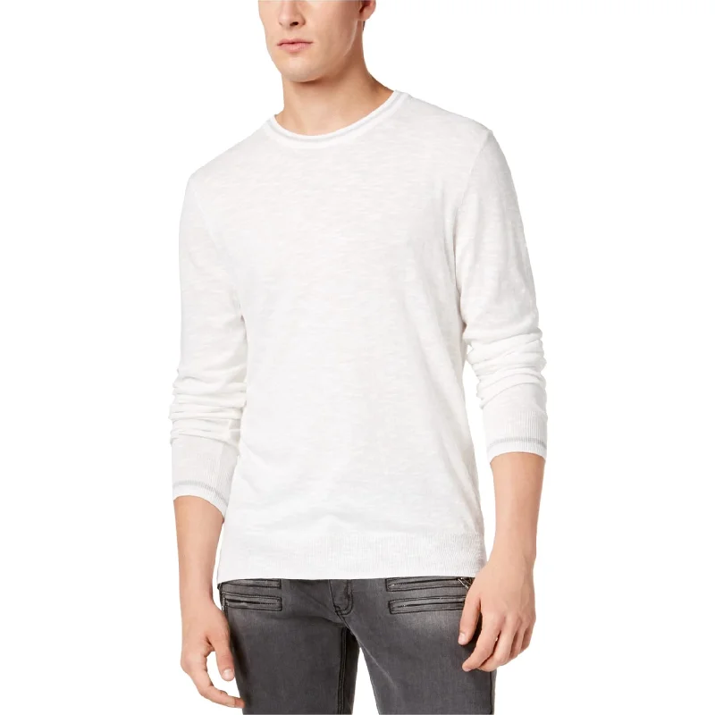 I-N-C Mens Contrast-Trim Pullover Sweater, White, X-Large