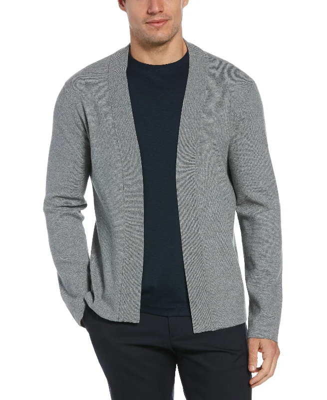 Tech Knit Open Cardigan Sweater