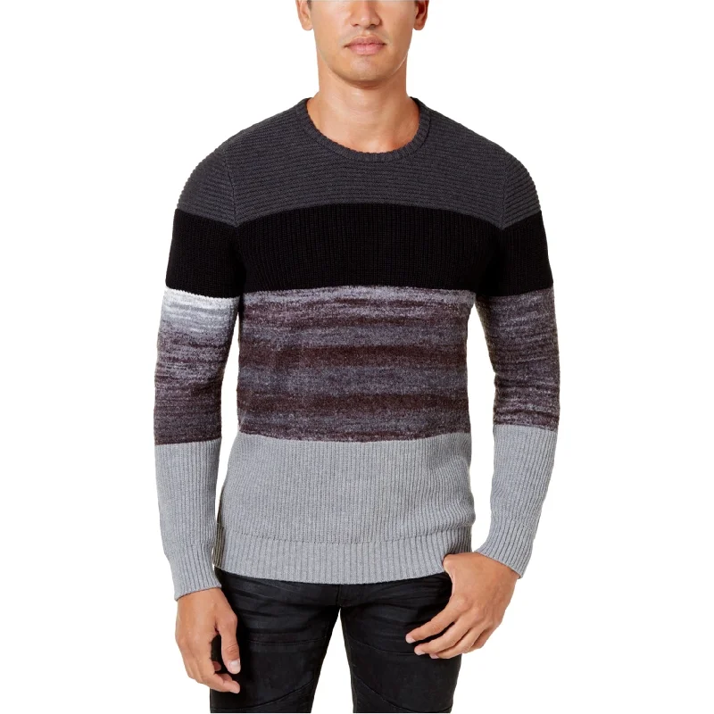 I-N-C Mens Pieced Pullover Knit Sweater, Black, XX-Large