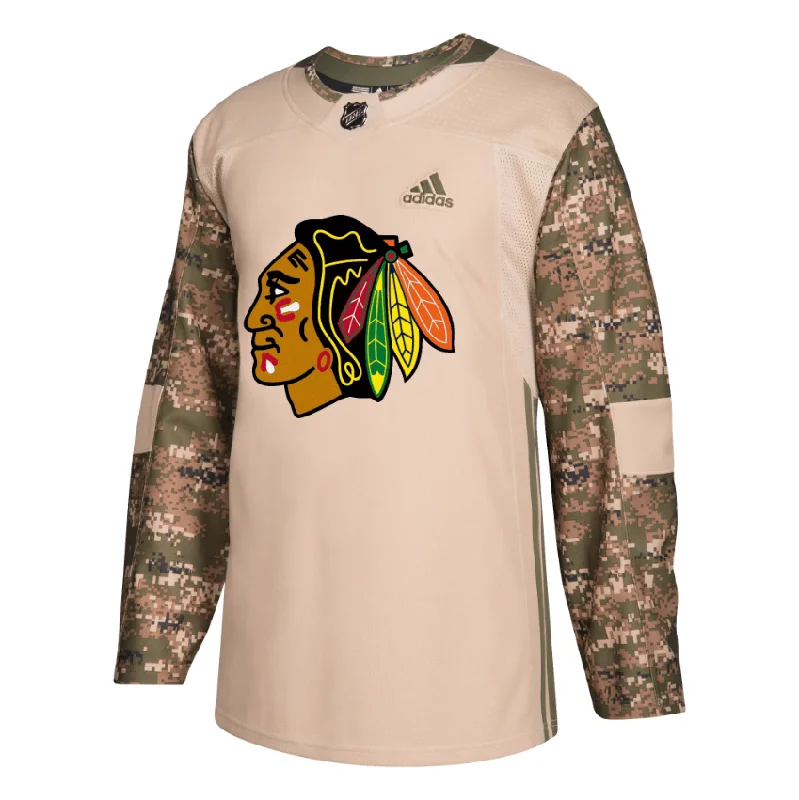 Chicago Blackhawks adidas Veterans Day Practice Jersey - Camo