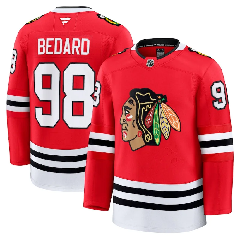 Chicago Blackhawks Connor Bedard Men's Fanatics Red Home Premium Jersey