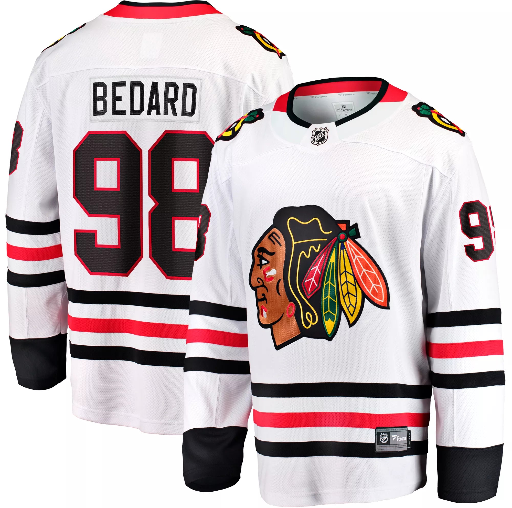 Chicago Blackhawks Mens  Fanatics NHL Connor Bedard #98 Away Replica Jersey