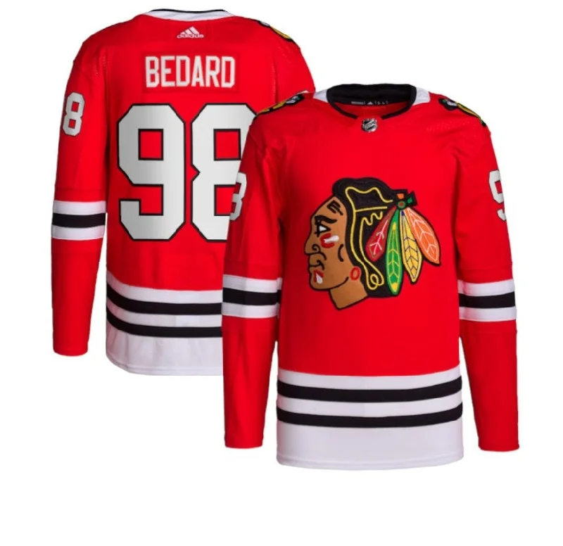 Connor Bedard Chicago Blackhawks adidas 2023 NHL Draft Home Climalite Player Jersey - Red