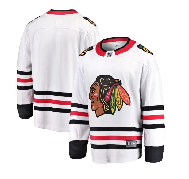 Men's Chicago Blackhawks Fanatics Branded White Breakaway Away Jersey