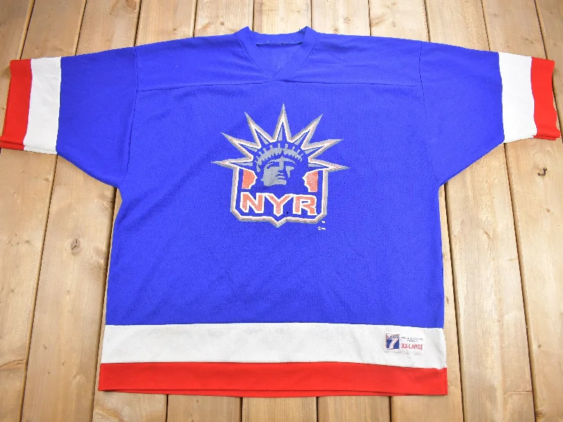 Vintage 1990s New York Rangers NHL Logo 7 Hockey Jersey / Sportswear / LaFontaine / Athleisure / Made In USA / Streetwear