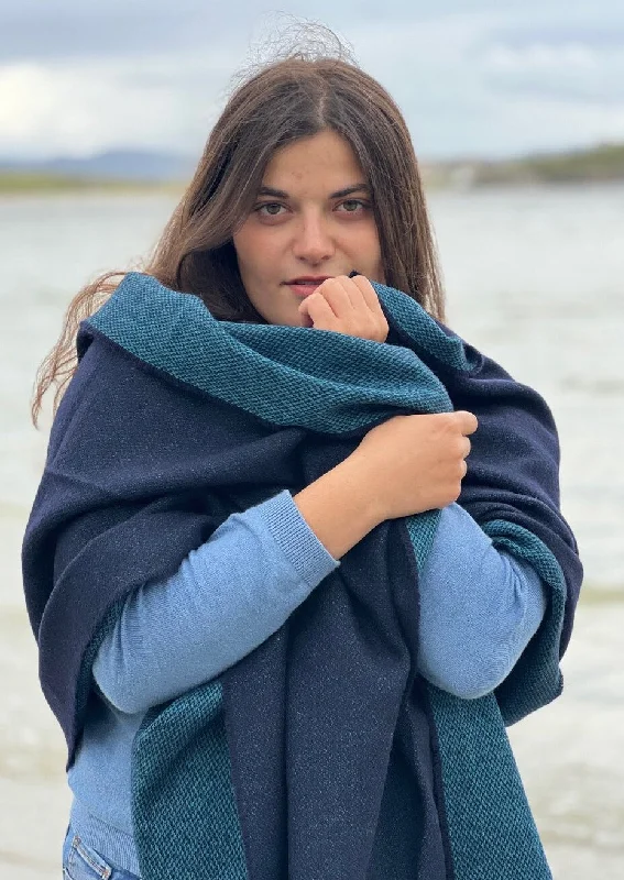 McNutt Pashmina Wrap | Sapphire & Turquoise