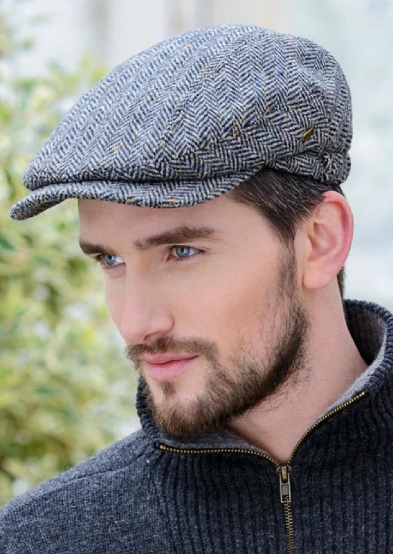 Mucros Kerry Cap | Grey Herringbone