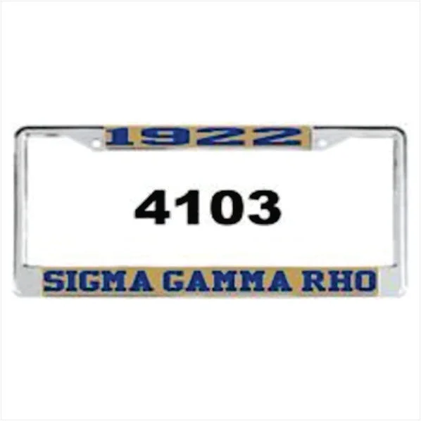 SGRho 1922 Poodle Auto Frame Gold/Royal