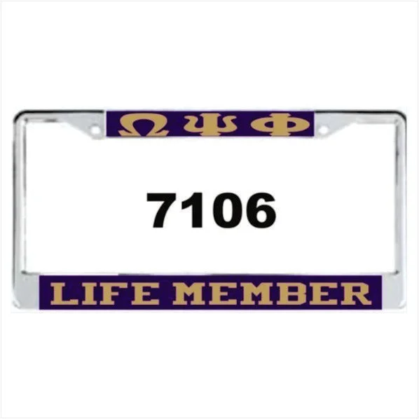 Omega Life Member Auto Frame Purple/Gold