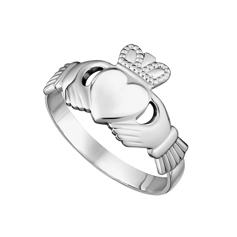 Ladies Sterling Silver Claddagh Ring