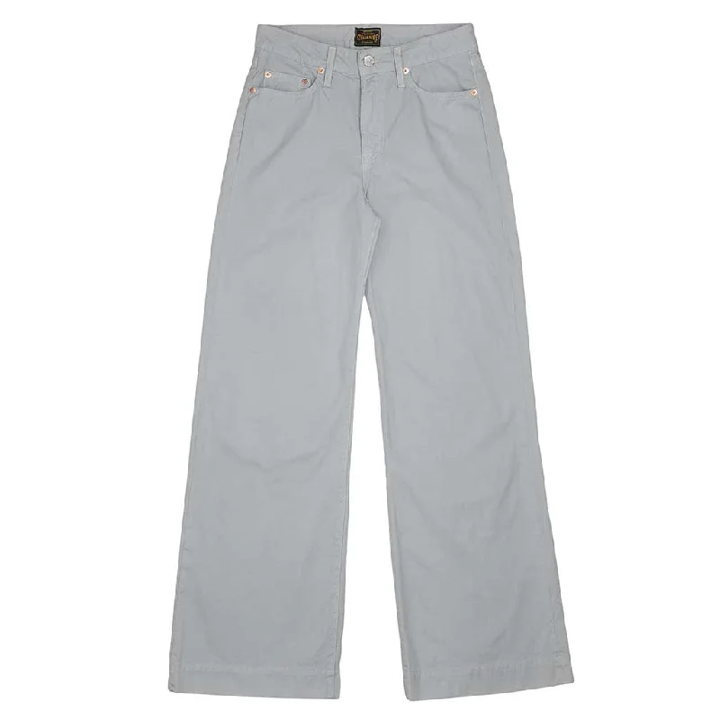 5-Pocket High Rise Wide Twill Pants - Frost