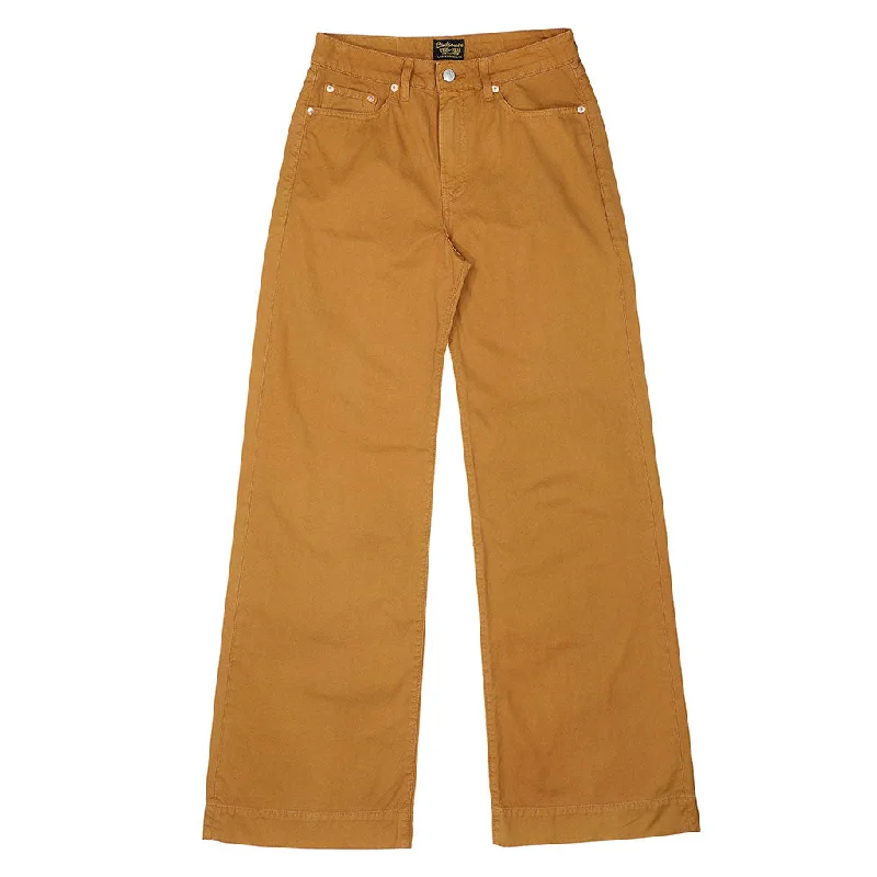 5-Pocket High Rise Wide Twill Pants - Kindling