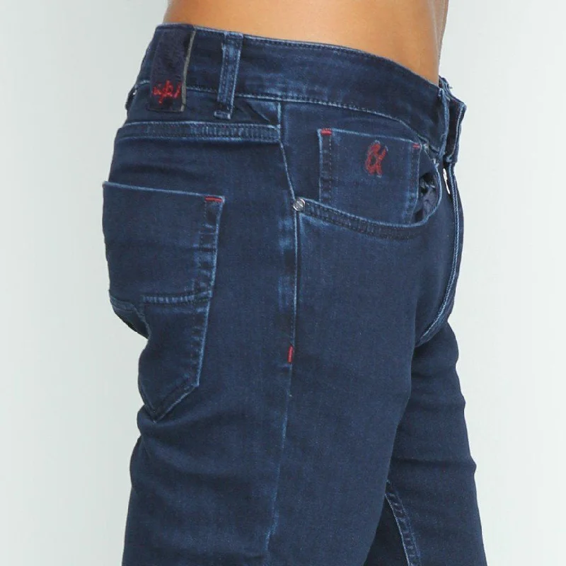 Dark Denim Slim Fit Stretch Jeans #EIG-30