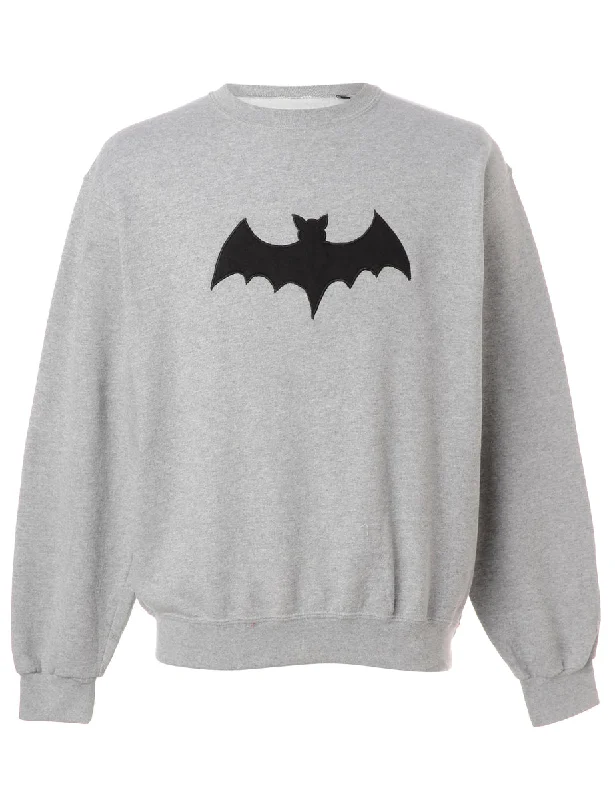 Label Bat Embroidered Sweatshirt