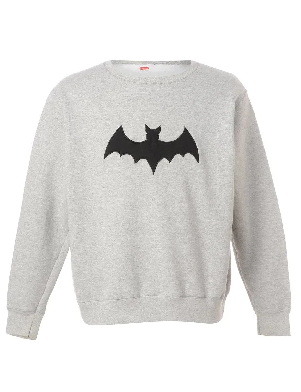 Label Bat Embroidered Sweatshirt